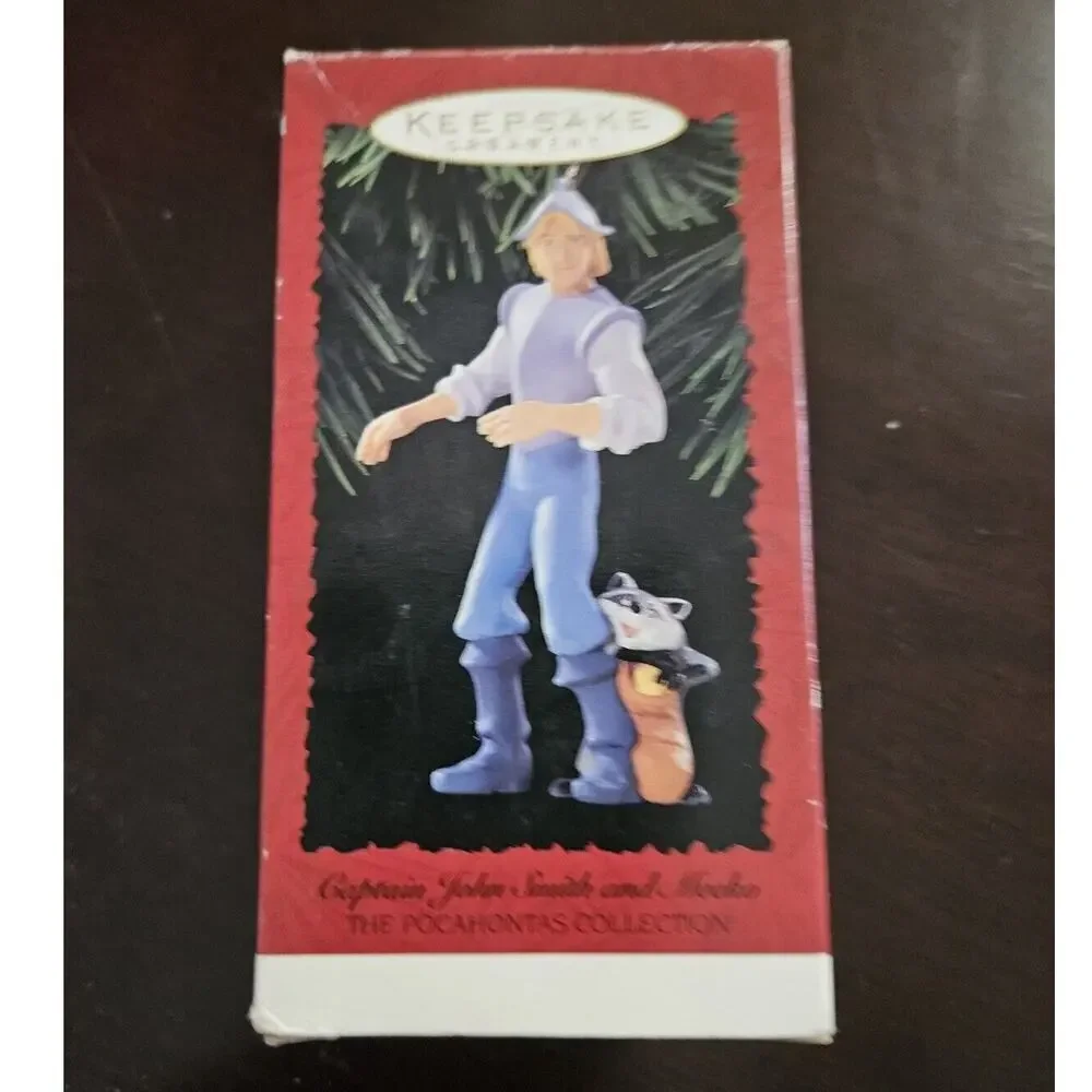 NEW Pocahontas John Smith & Meeko Christmas Ornament Vintage Walt Disney
